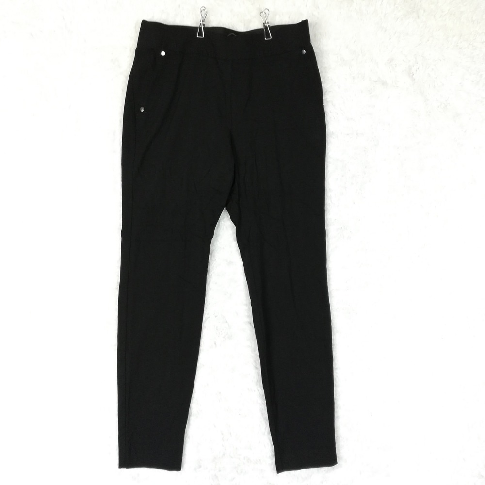 Maurices Womens Pants Pull On Ankle Black Stretch Mid Rise M